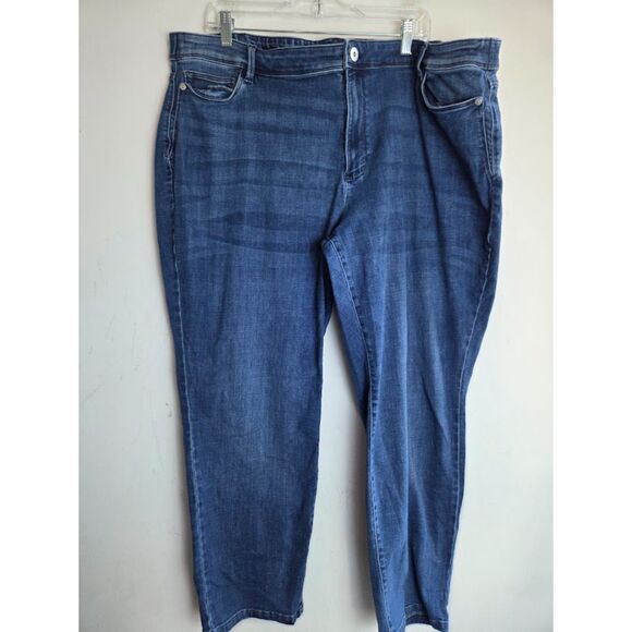 J.Jill Denim Women Medium Wash Blue Authenitc Fit Slim Ankle Jeans size 26W - Picture 1 of 7